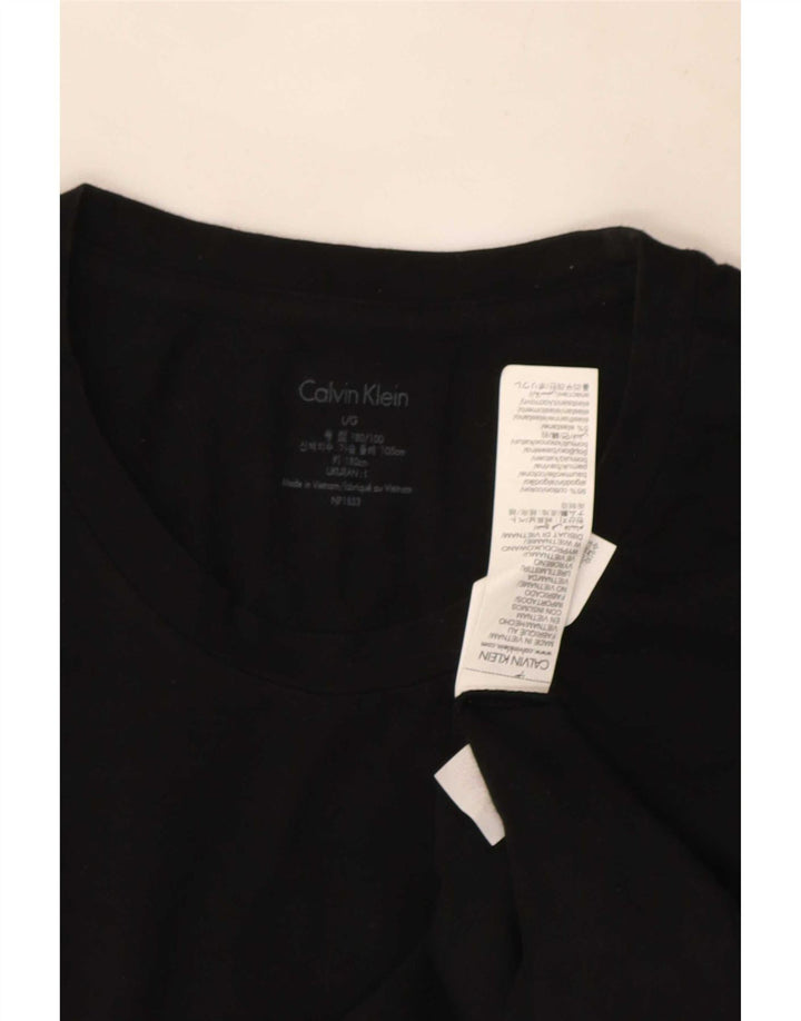 Camiseta masculina Calvin Klein grande algodão preto