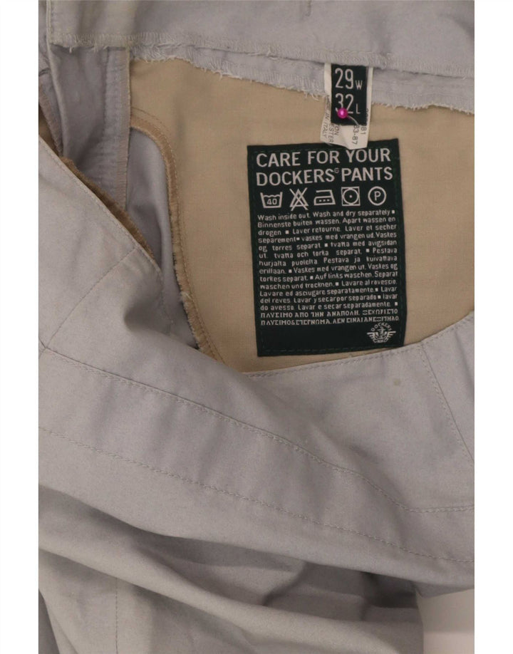 Calça feminina Dockers reta casual W32 L29 cinza