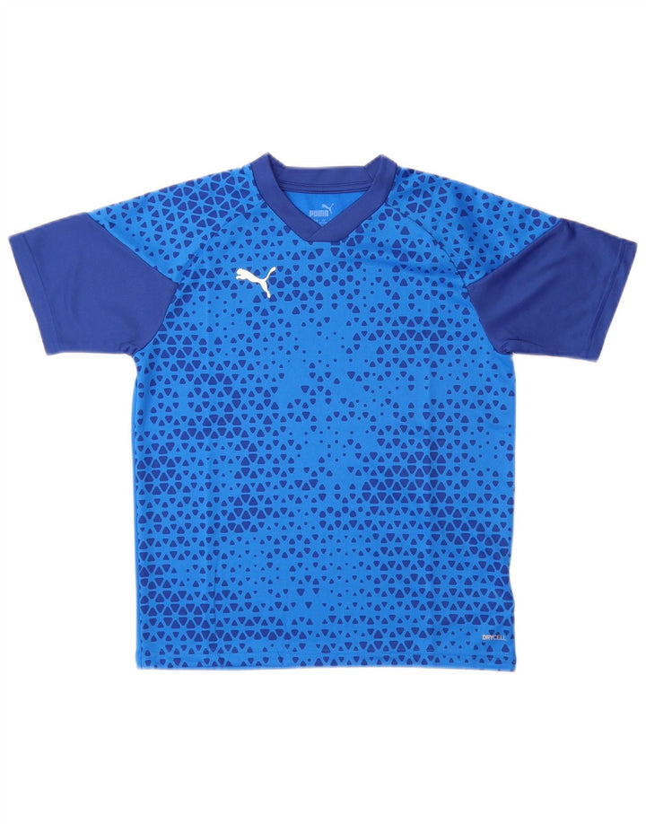 Camiseta Puma Menino Top 11-12 Anos Poliéster Geométrico Azul