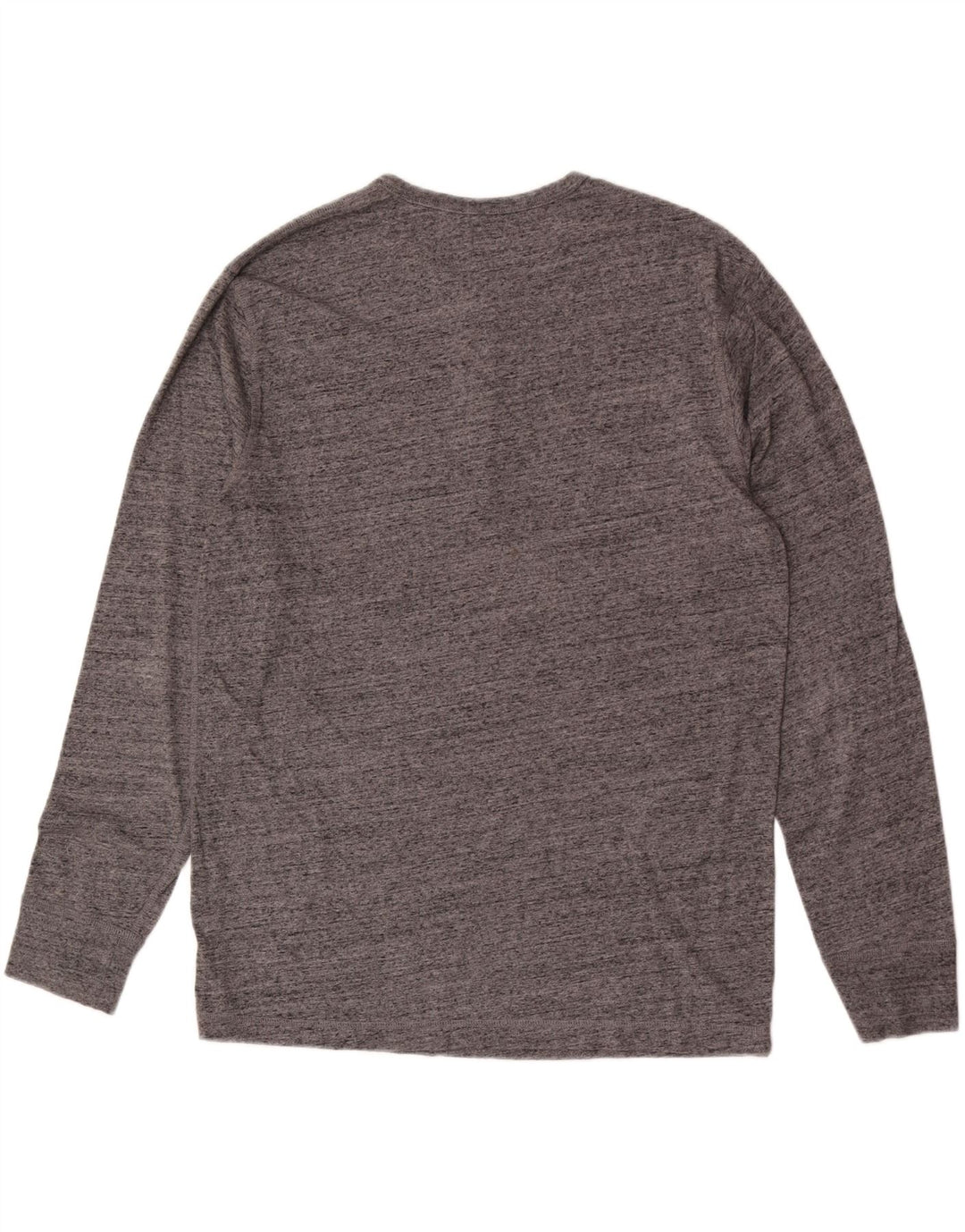 J. Crew Top masculino de manga comprida XL algodão manchado cinza