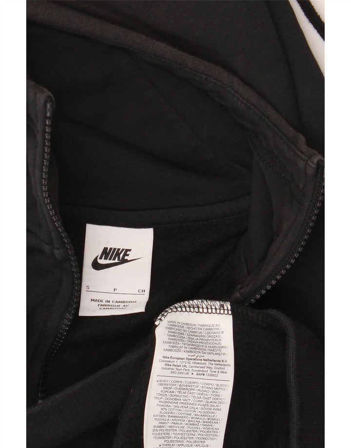 Suéter Nike Masculino Zip com Capuz Pequeno Algodão Preto