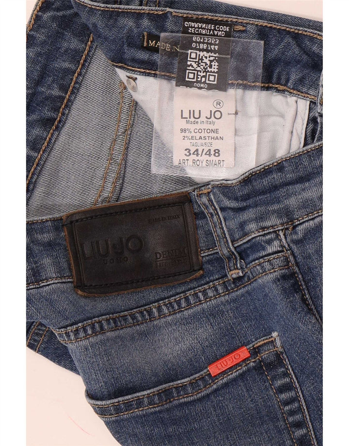 Liu Jo Mens Regular Slim Jeans W34 L28 Algodão Azul