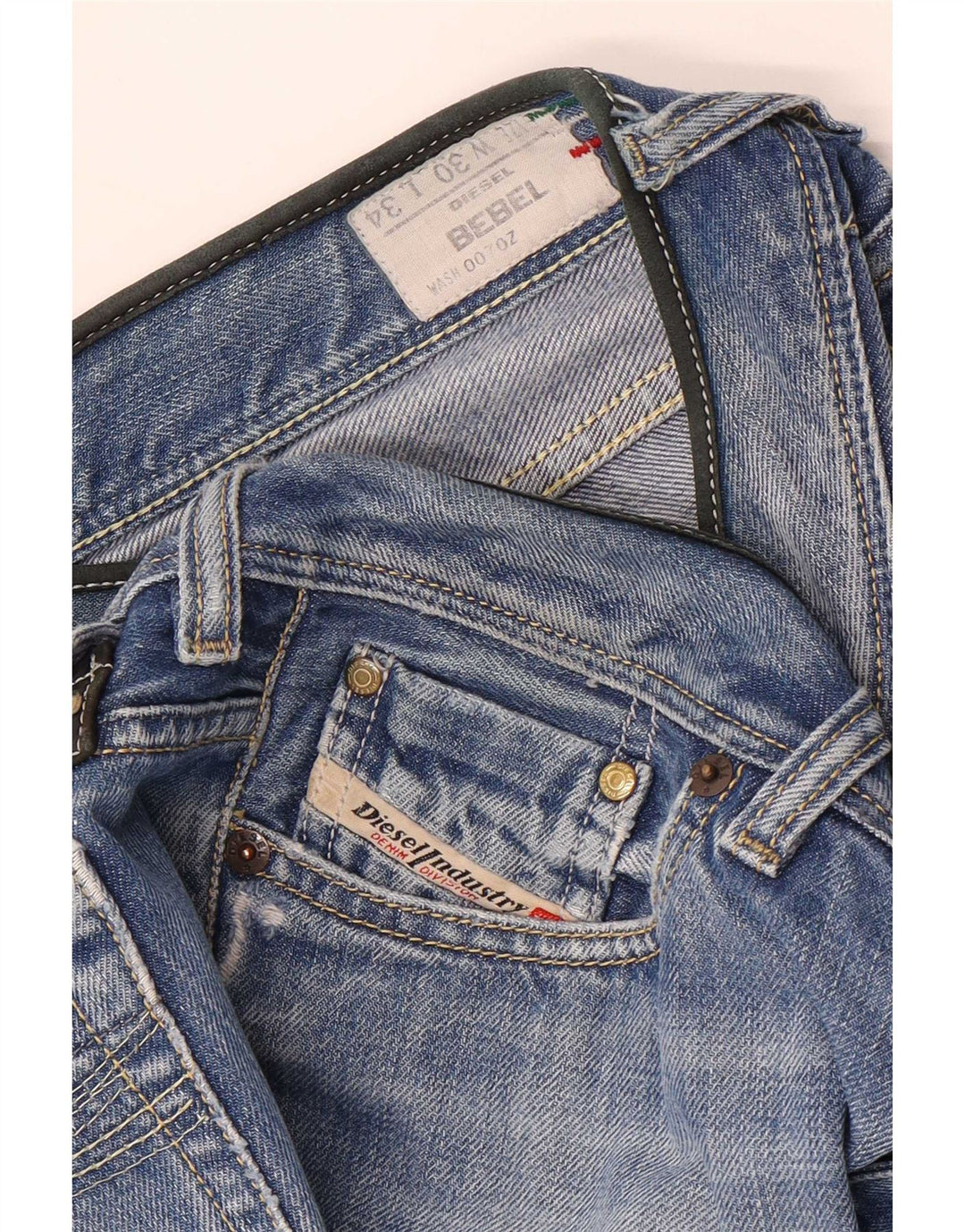 Diesel feminino BEBEL Bootcut jeans W30 L34 azul algodão