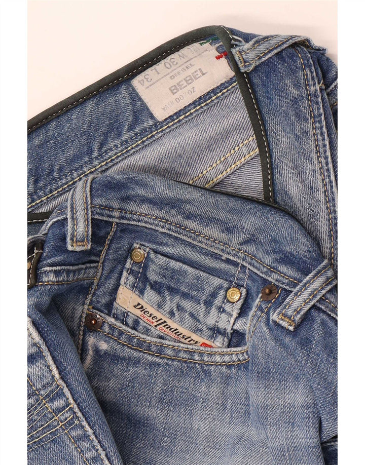 Diesel feminino BEBEL Bootcut jeans W30 L34 azul algodão