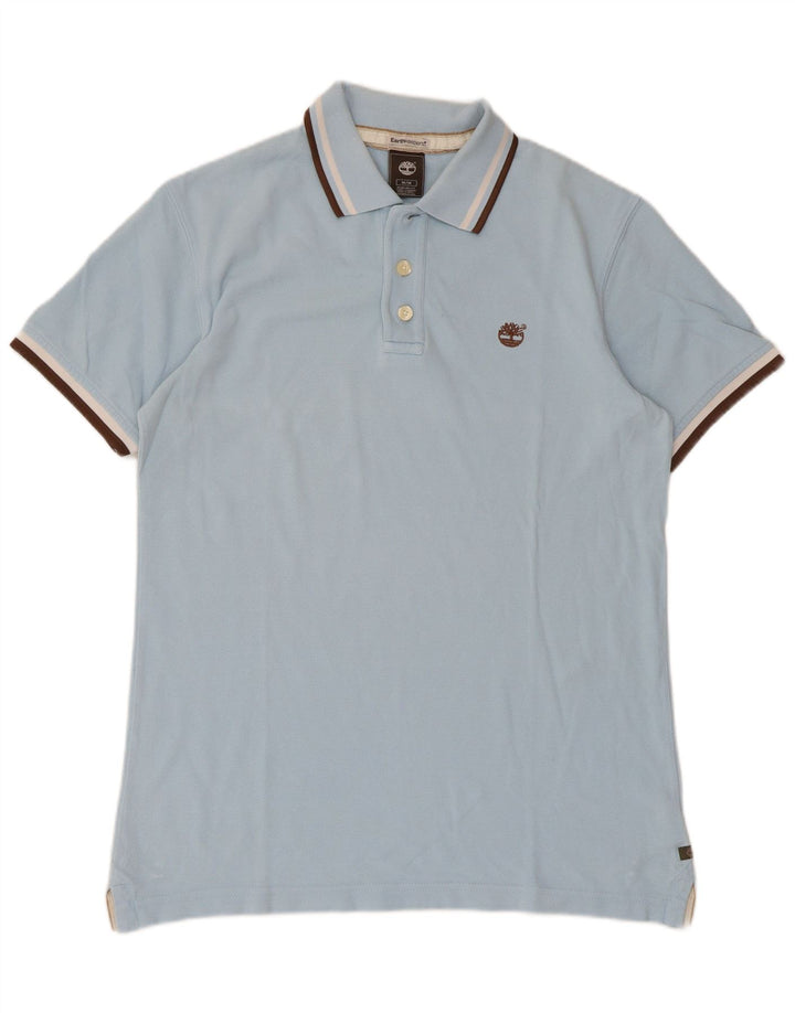 Camisa polo masculina Timberland Earthkeepers Regular Fit médio azul listrado