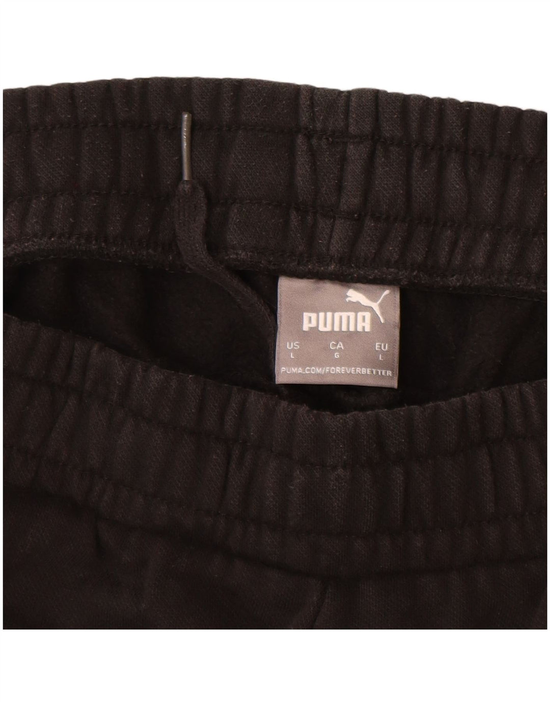 Calça de treino masculina Puma grande algodão preto