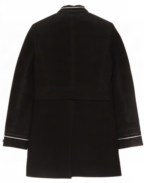 Sobretudo feminino Zara UK 12 algodão preto médio