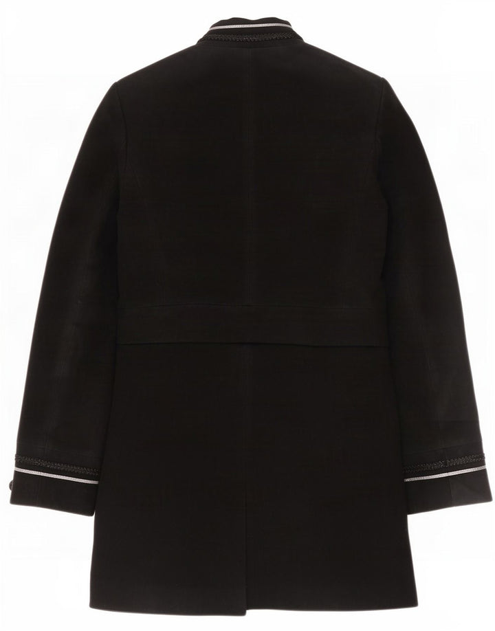 Sobretudo feminino Zara UK 12 algodão preto médio
