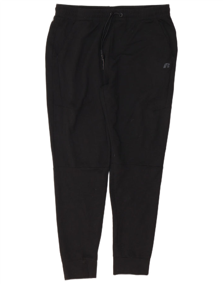 RUSSELL ATLÉTICO Mens Calças de treino Joggers poliéster preto grande