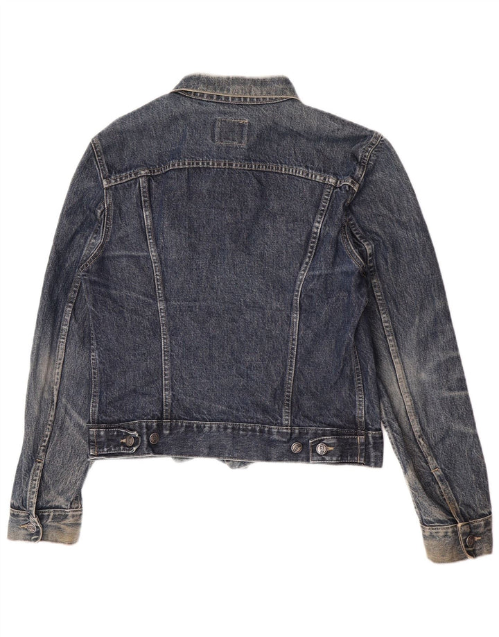 Jaqueta jeans feminina Gas UK 14 algodão azul marinho médio