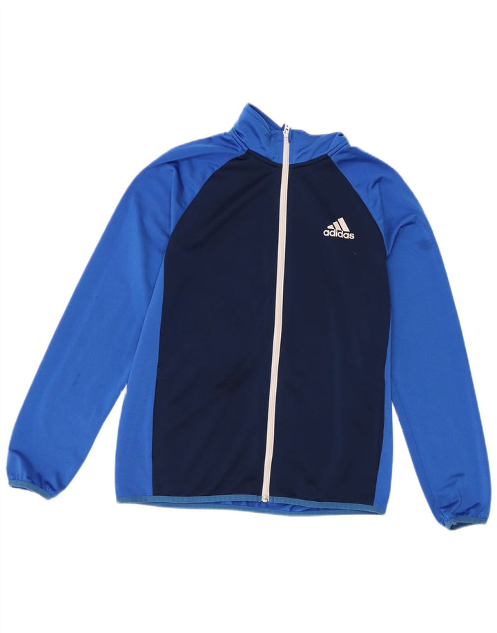 Jaqueta Adidas Meninos Treino Top 13-14 Anos Azul Colorblock Poliéster