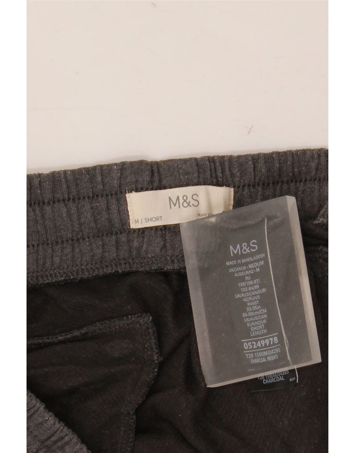 Calça de treino masculina Marks & Spencer algodão cinza médio