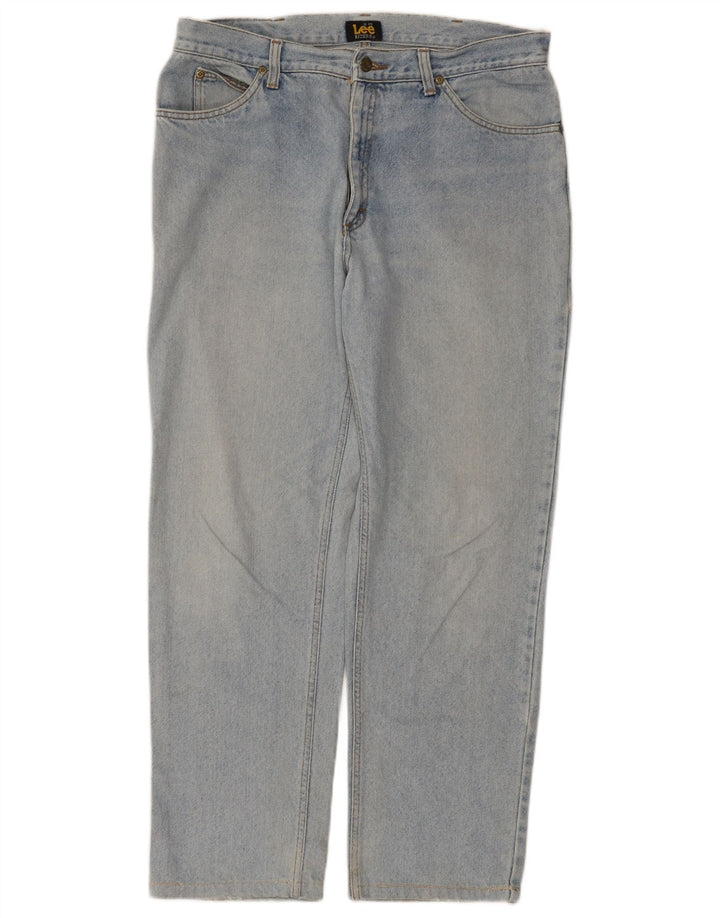 Lee Mens Phoenix Straight Jeans W38 L29 Azul Algodão