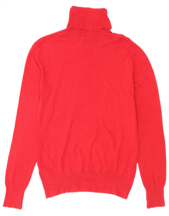 Suéter feminino Massimo Dutti com gola redonda Reino Unido 14 grande seda vermelha