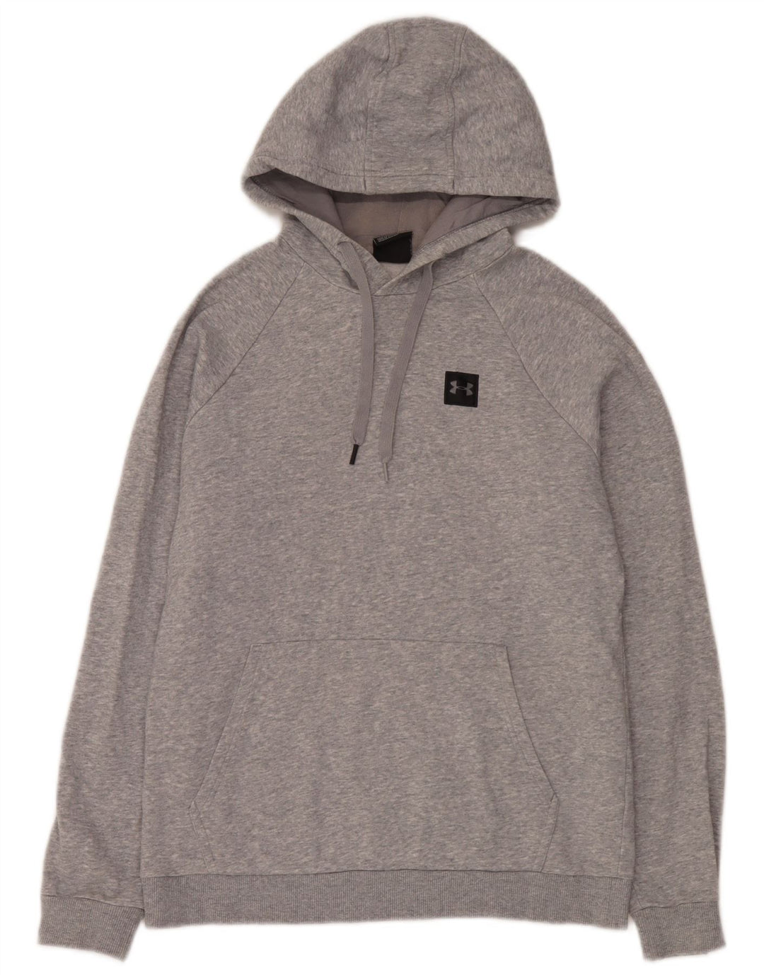 Under Armour Masculino moletom com capuz cinza médio algodão manchado