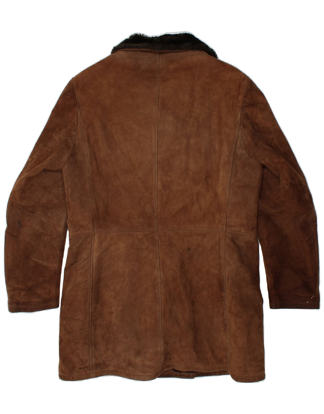 Casaco de shearling feminino VINTAGE IT 52 2XL marrom