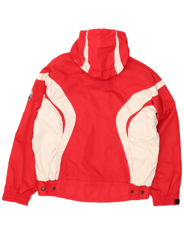 Jaqueta de esqui masculina Ladakh com capuz EU 50 poliéster grande colorblock vermelho