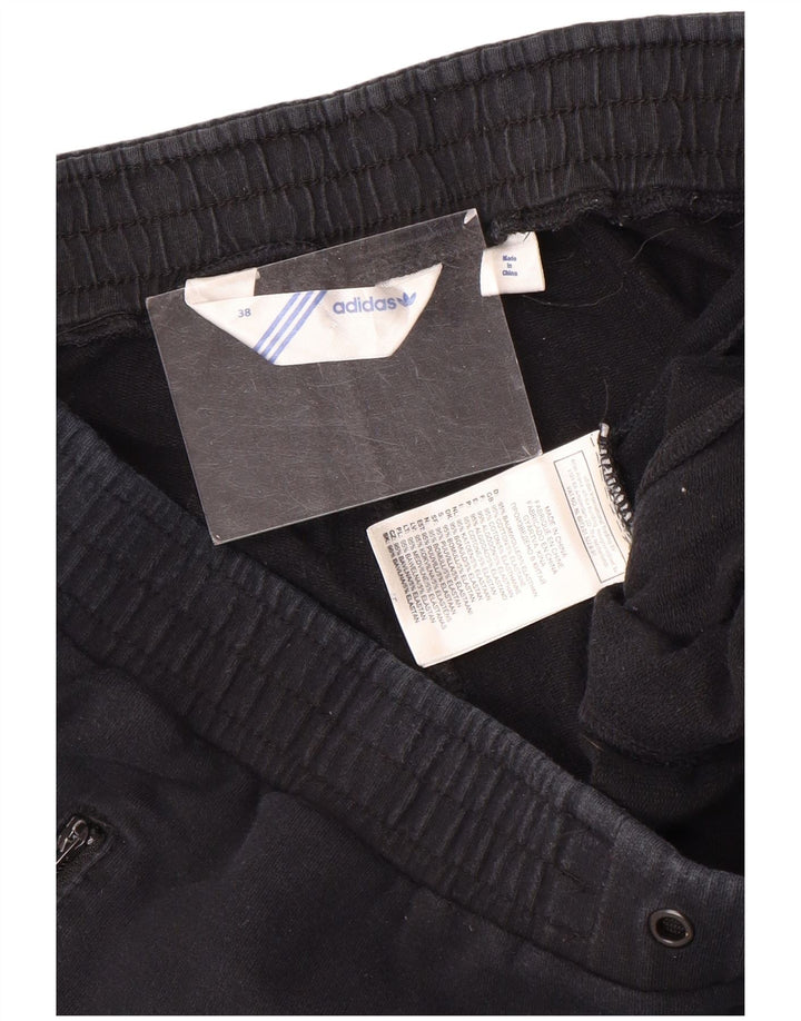 Adidas Mens Treino Calças Joggers Tamanho 38 Médio Algodão Preto
