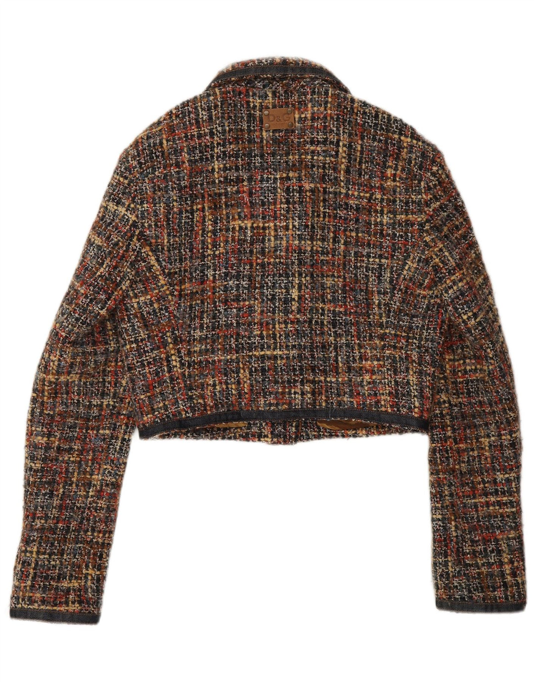 Jaqueta blazer feminina DOLCE & GABBANA UK 12 média multicolorida manchada