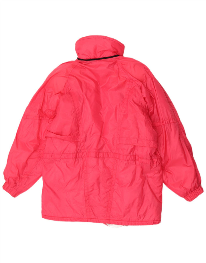 Jaqueta corta-vento feminina vintage UK 10 poliamida rosa pequena