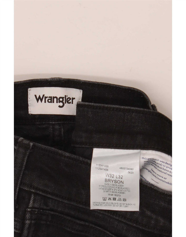 Wrangler Masculino Bryson Slim Jeans W32 L32 Algodão Preto
