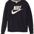 Moletom gráfico feminino Nike Jumper UK 14 médio azul marinho algodão