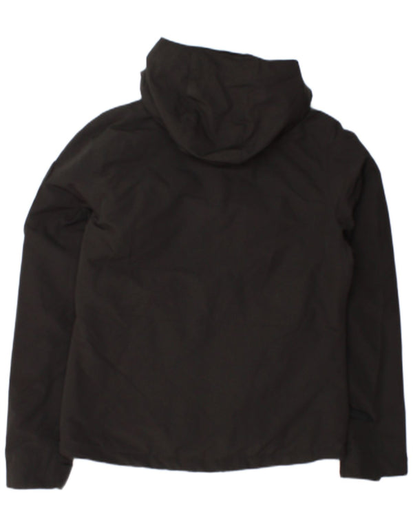 Jaqueta corta-vento com capuz feminino Superdry UK 10 poliéster preto pequeno