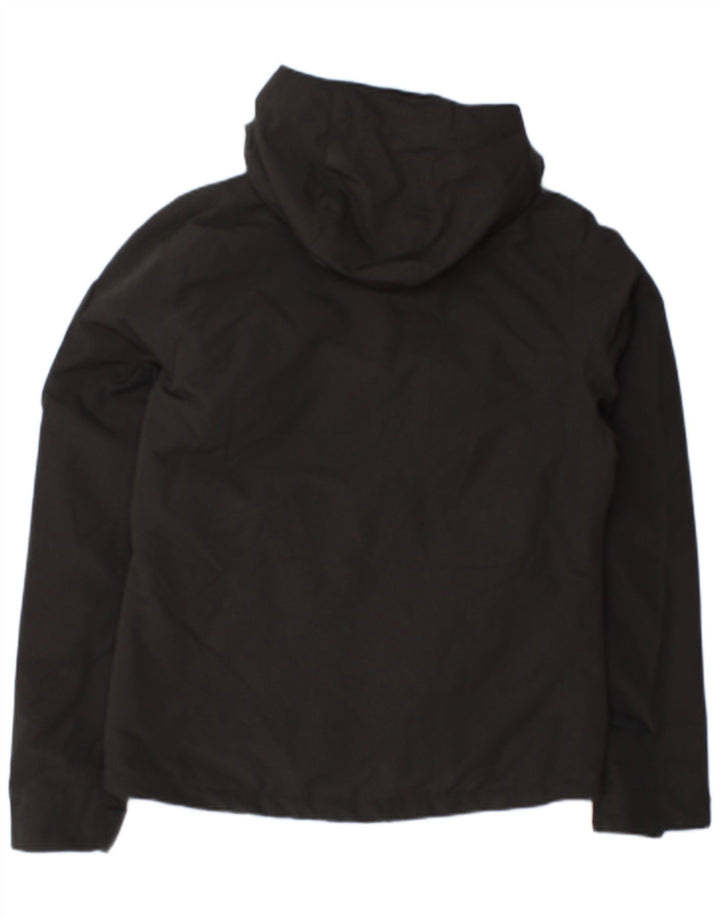 Jaqueta corta-vento com capuz feminino Superdry UK 10 poliéster preto pequeno