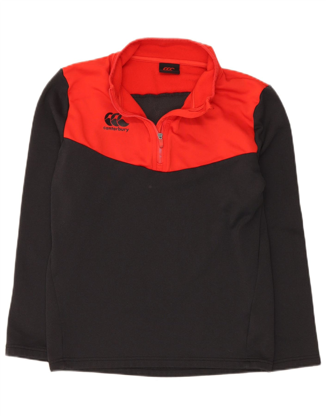 Suéter Canterbury Boys com zíper e gola 13-14 anos preto colorblock