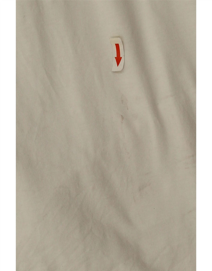 Top gráfico masculino diesel manga comprida 2XL algodão branco
