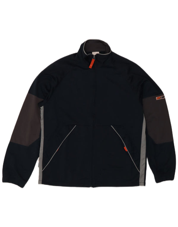 Brugi Mens Treino Top Jaqueta Médio Azul Marinho Colourblock Poliéster