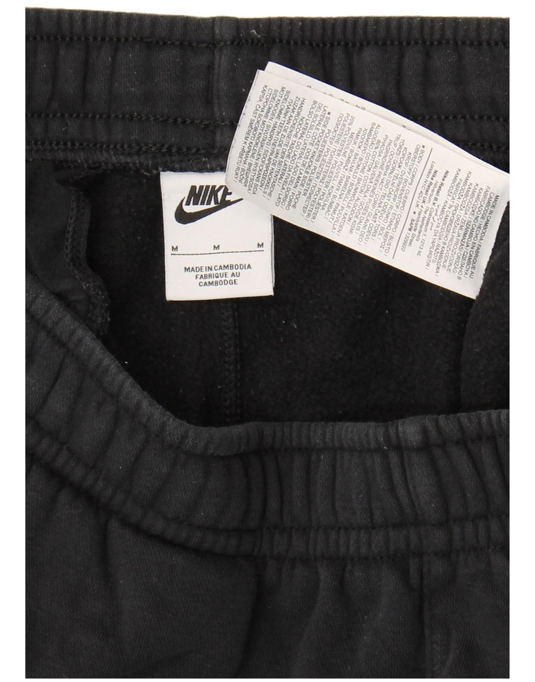 Nike Mens Treino Calças Joggers Médio Algodão Preto