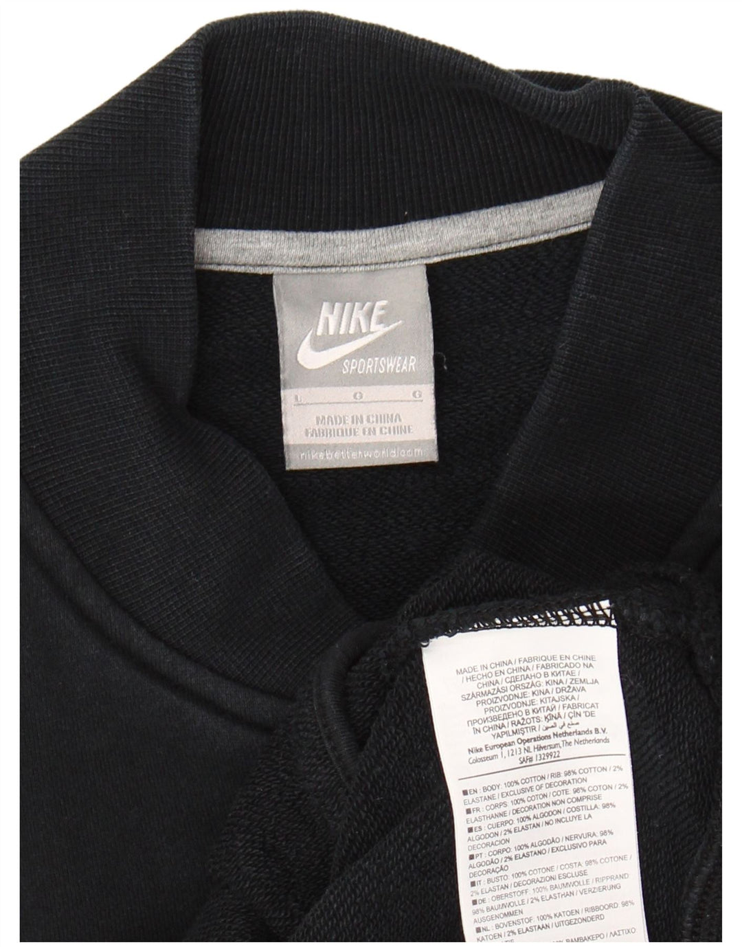 NIKE Mens Tracksuit Top Jacket Grande Algodão Azul Marinho