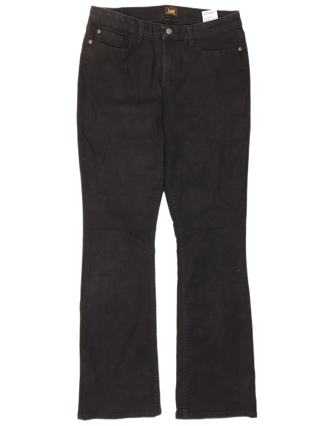 Calça jeans feminina LEE Bootcut US 10 grande W32 L32 algodão preto