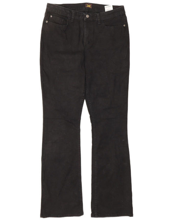 Calça jeans feminina LEE Bootcut US 10 grande W32 L32 algodão preto