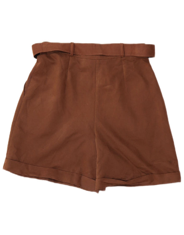 Shorts Chino feminino vintage de cintura alta com fixação IT 44 médio W26 marrom