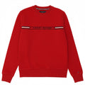 TOMMY HILFIGER Suéter gráfico masculino pequeno algodão vermelho