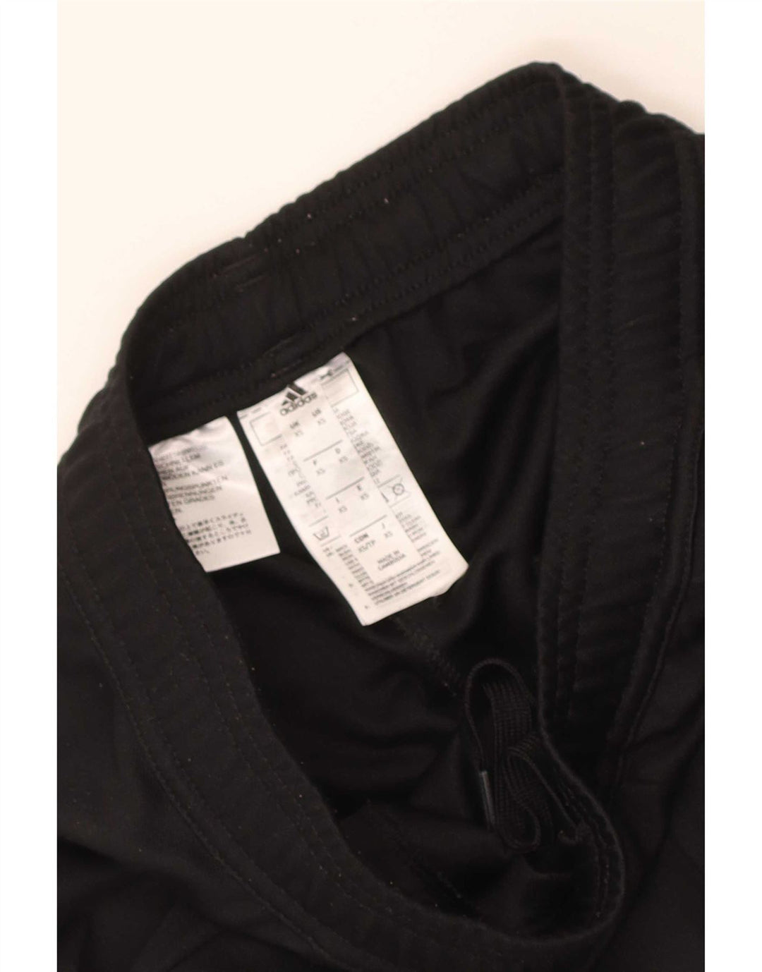 Calças de treino femininas Adidas UK 4 XS poliéster preto