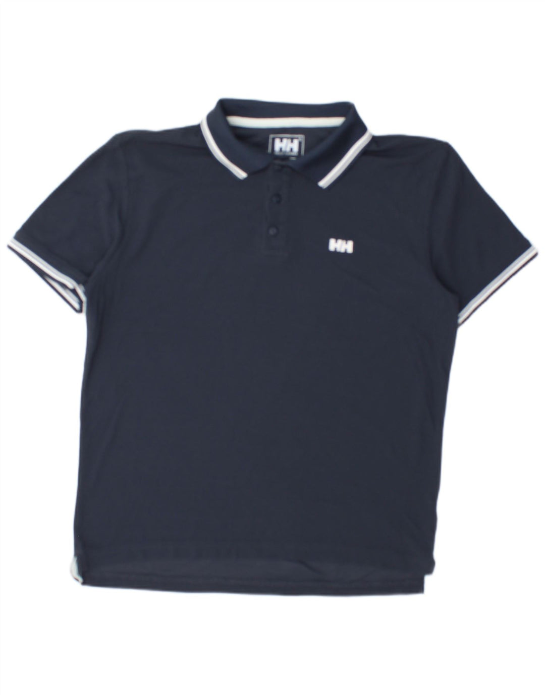 Camisa pólo masculina HELLY HANSEN grande listrada azul marinho