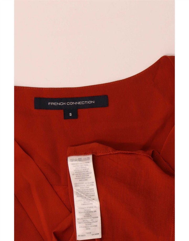 Blusa sem mangas feminina French Connection Top Reino Unido 10 poliéster laranja pequeno
