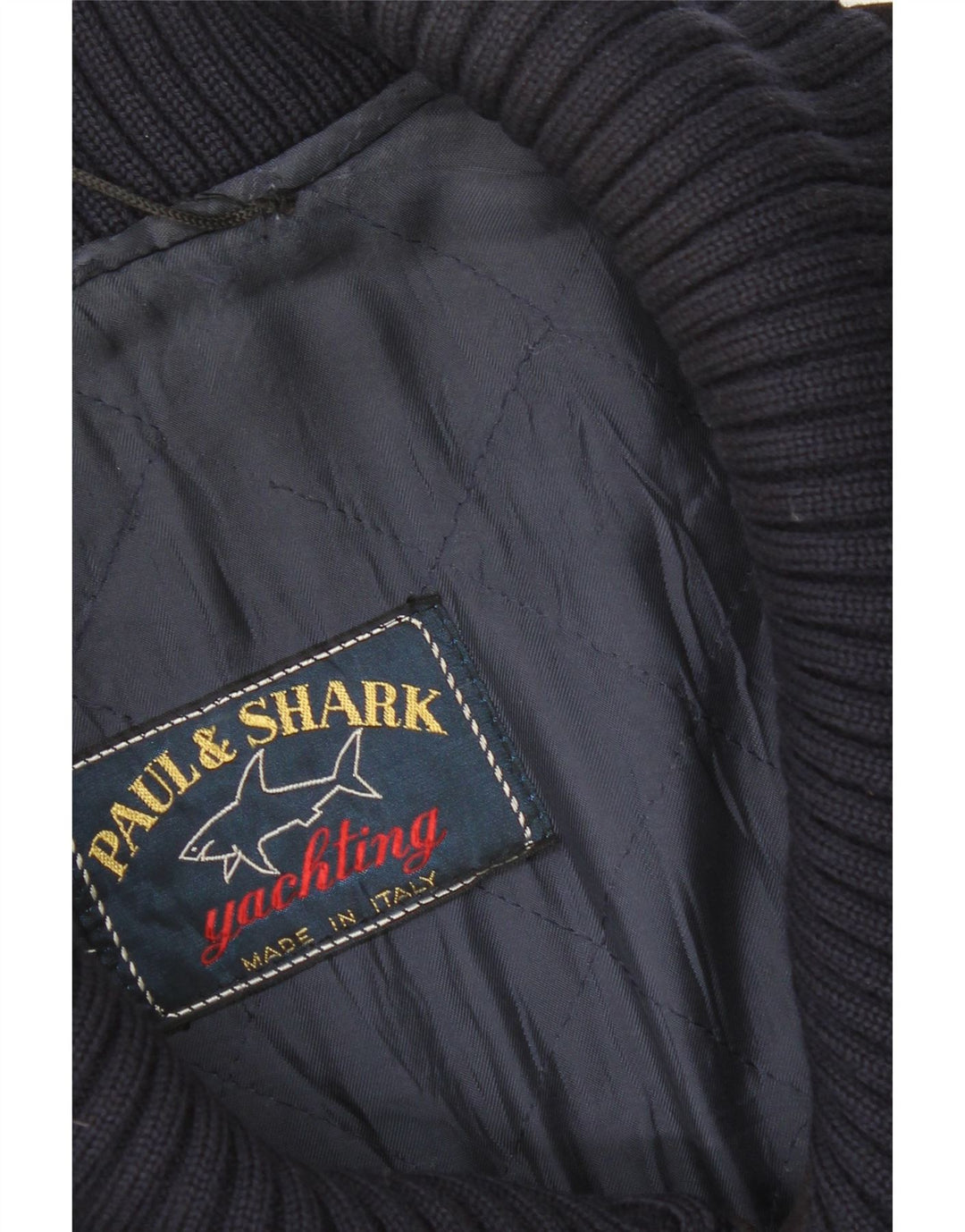 Sobretudo masculino Paul & Shark UK 42 XL lã azul marinho