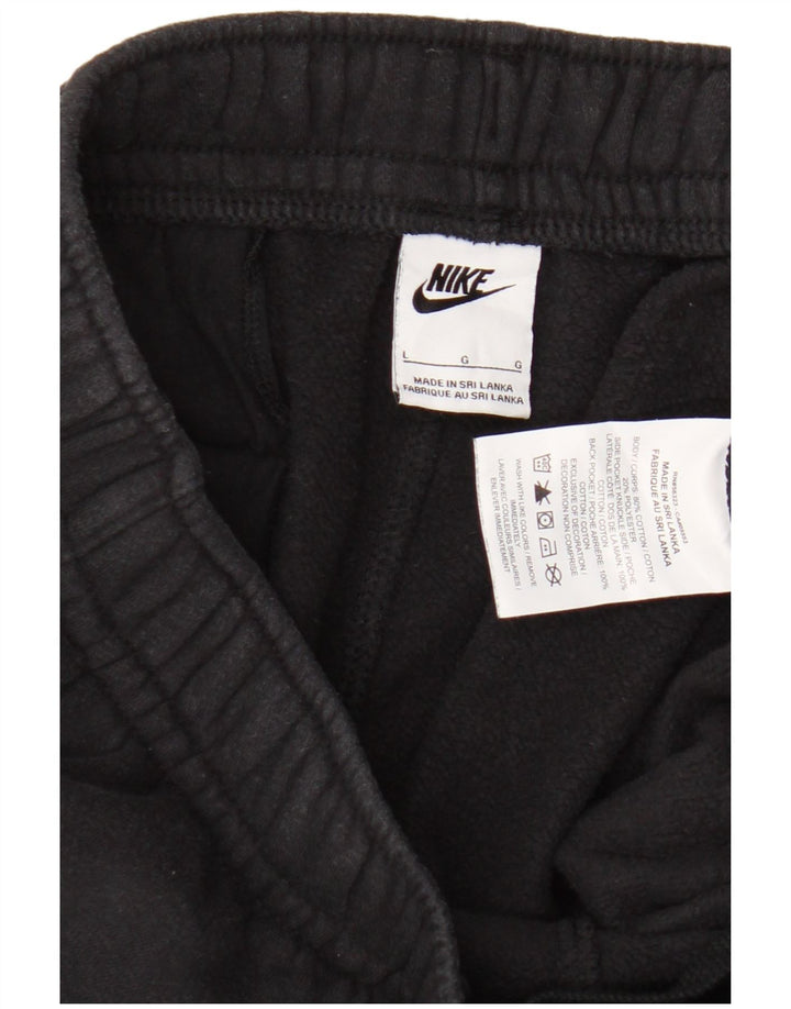 Calça de treino feminina Nike UK 16 grande algodão preto