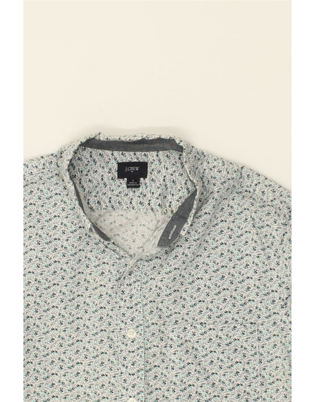 J. CREW Mens Shirt Small Blue Floral Cotton Vintage J. Crew and Second-Hand J. Crew from Messina Hembry 