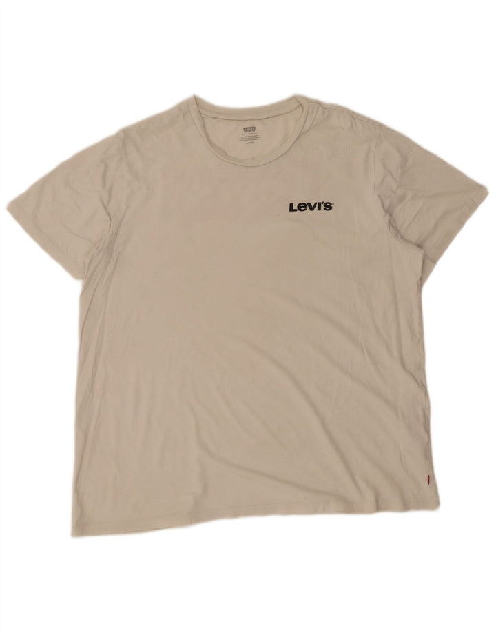 Camiseta gráfica masculina Levi's Top XL algodão branco