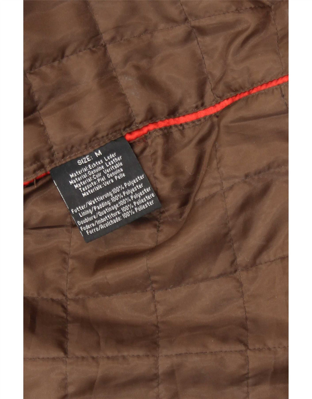 Jaqueta de couro masculina vintage UK 38 couro marrom médio