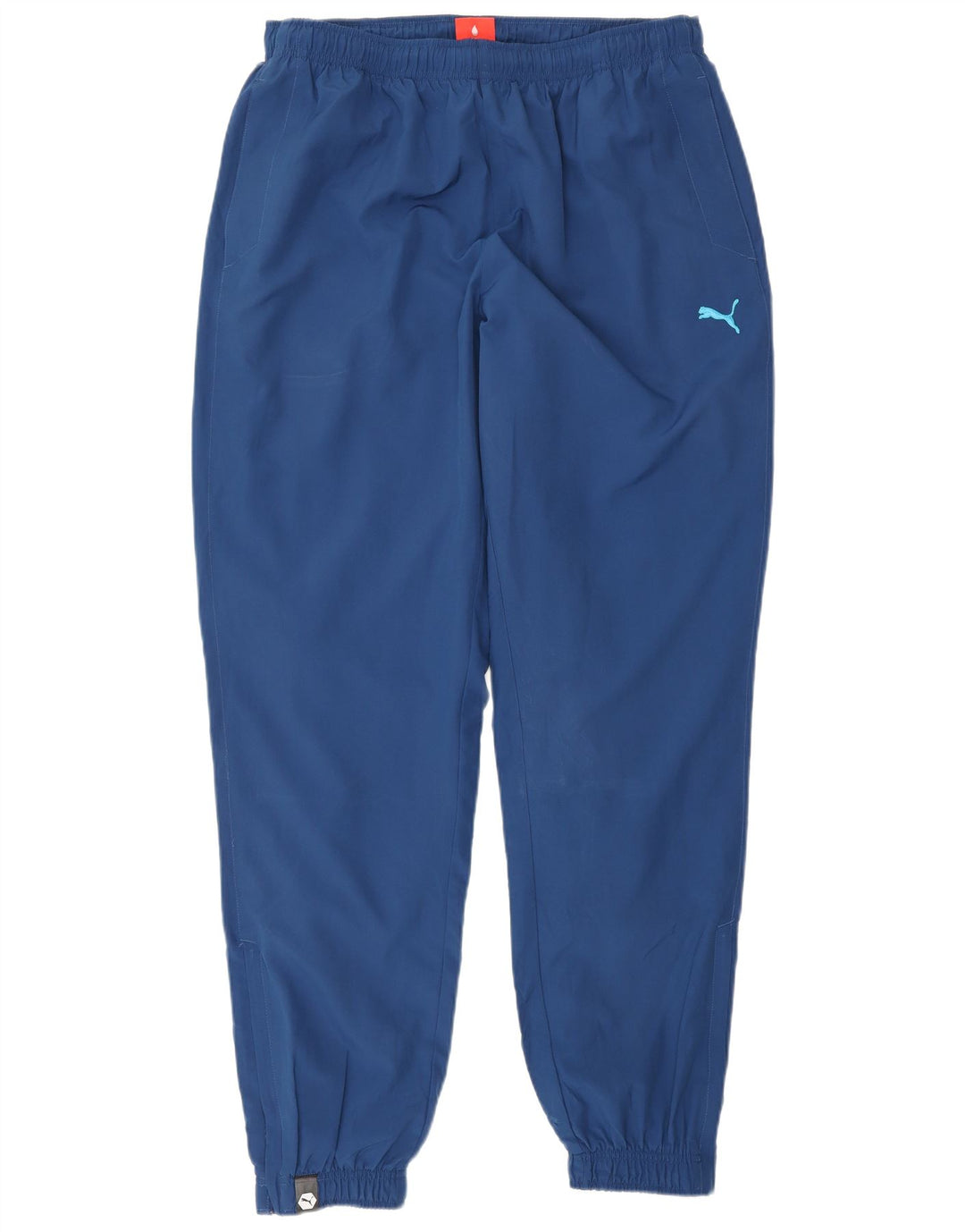 Calça de treino masculina Puma Graphic Joggers grande azul poliéster