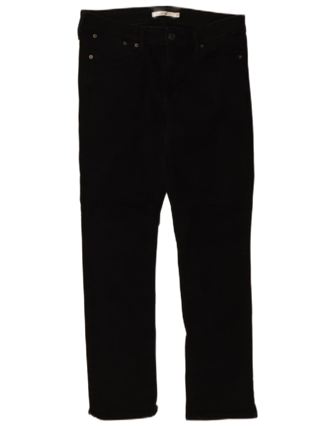 Calça jeans feminina Levi's 712 Slim W28 L28 algodão preto