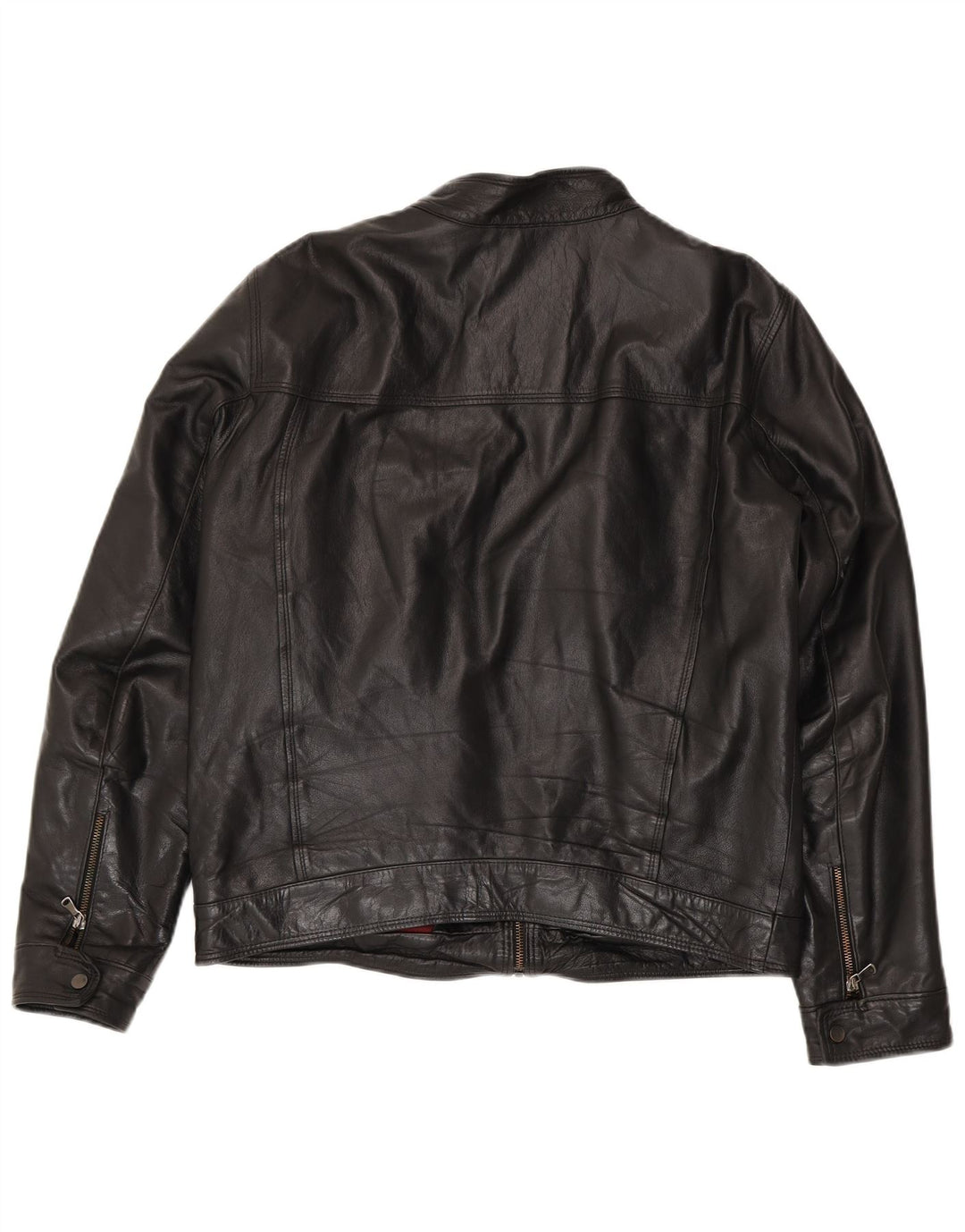 Jaqueta de couro masculina vintage IT 54 XL preta