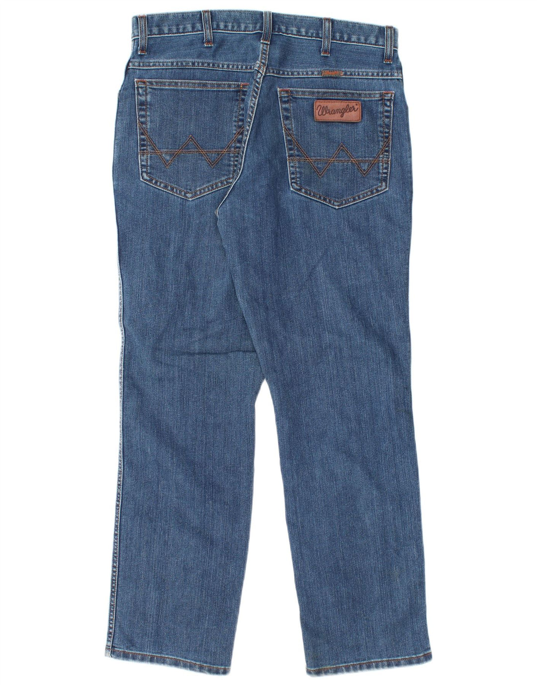 Wrangler feminino Texas Straight Jeans W33 L30 azul algodão
