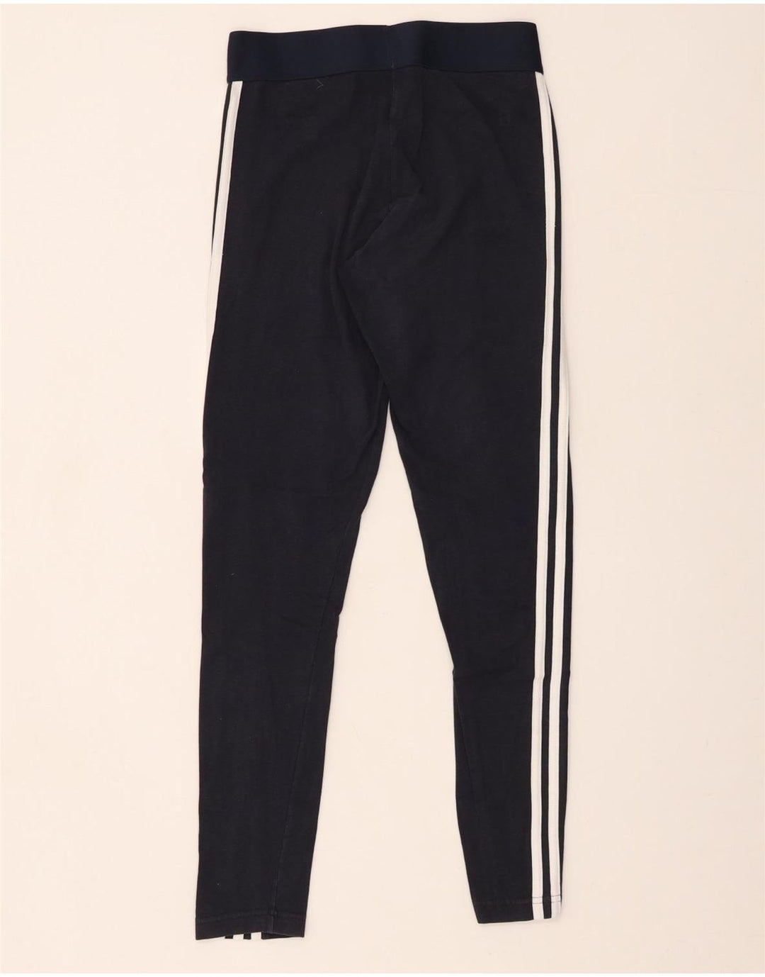 ADIDAS Womens Leggings UK 8/10 Pequeno Azul Marinho